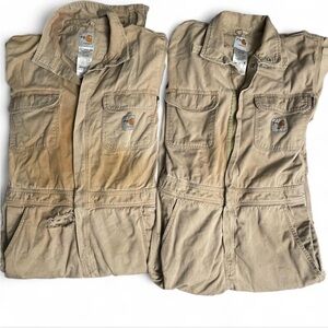 Bundle pair of Carhartt Long sleeve FR Jumpsuits80 NFPA 2112